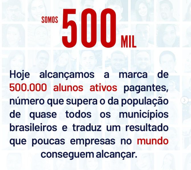 500 mil alunos