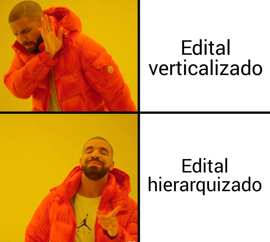 AD 49 Edital hierarquizado X verticalizado