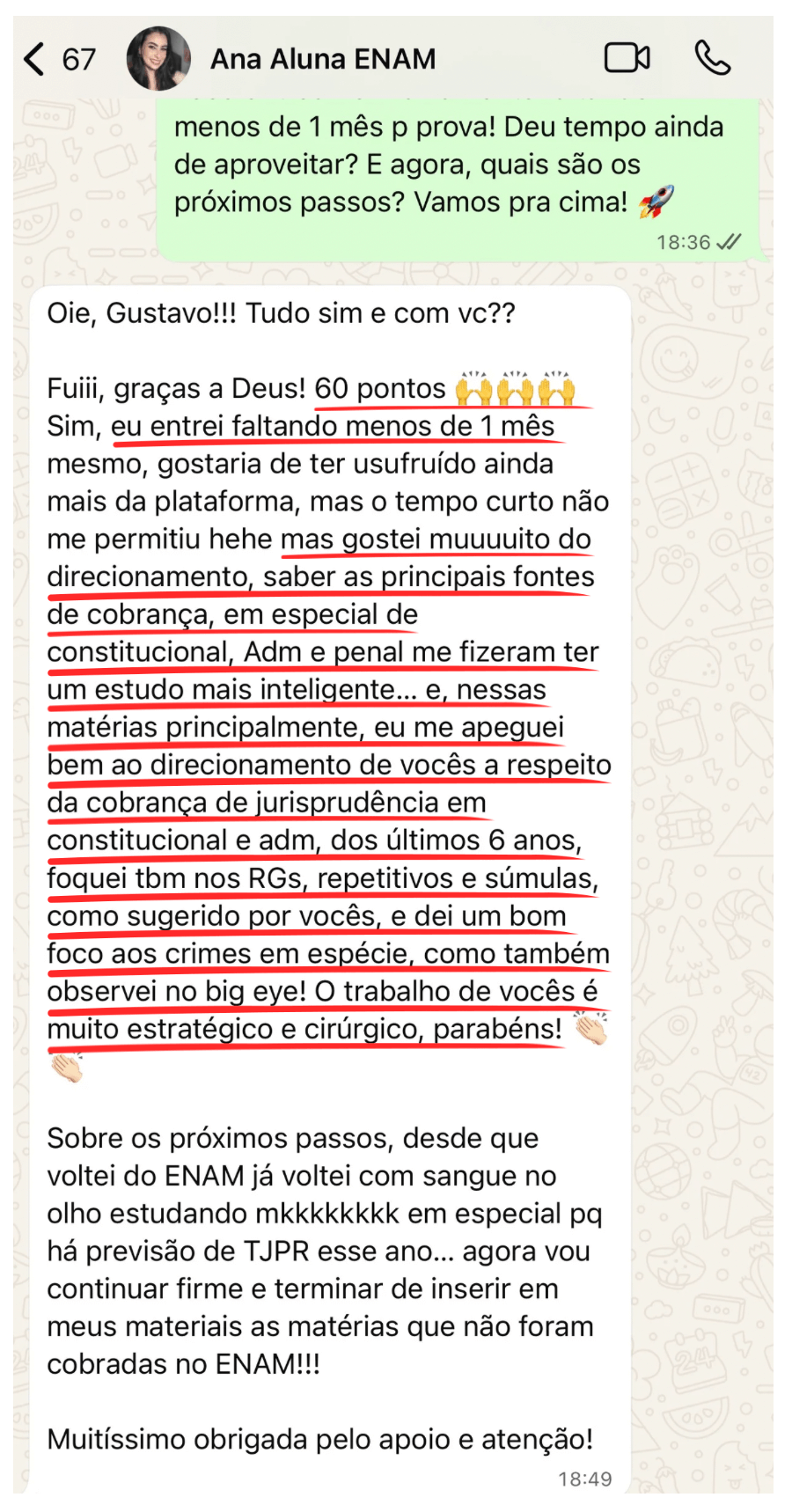 Depoimento Ana Menon Kit Aprovação ENAM