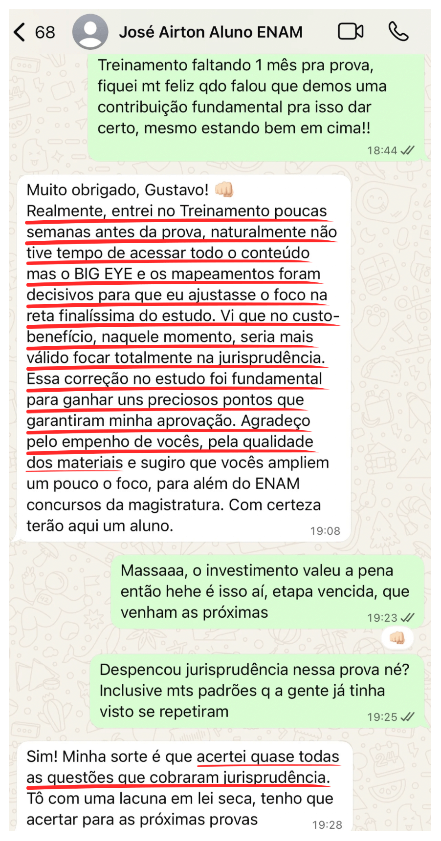 Depoimento José Airton Kit Aprovação ENAM parte 1