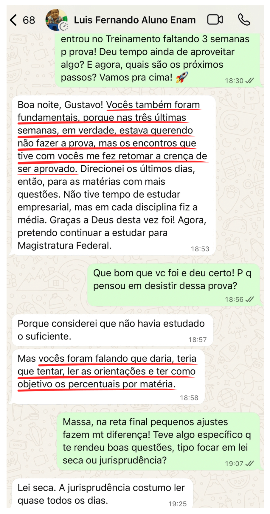 Depoimento Luis Fernando Kit Aprovação ENAM