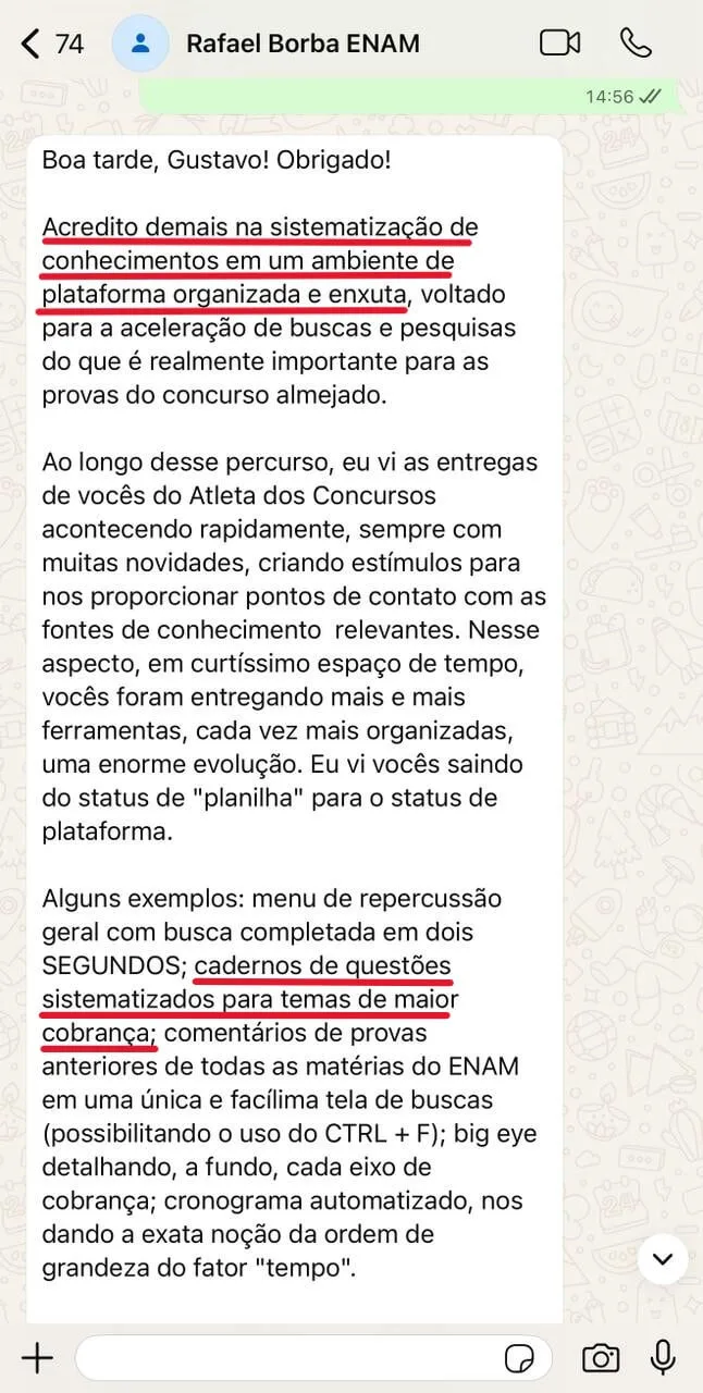 Depoimento Rafael Borba - Aprovado ENAM 4 (parte 1)