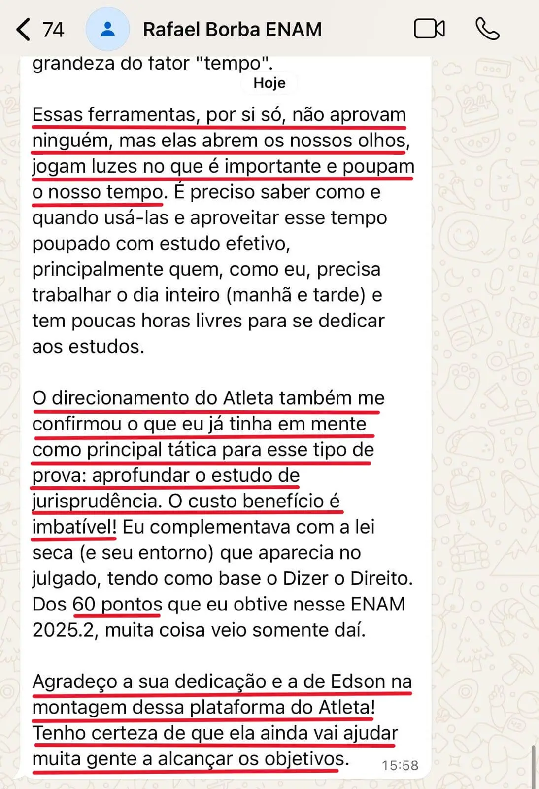 Depoimento Rafael Borba parte 2 - ENAM 4