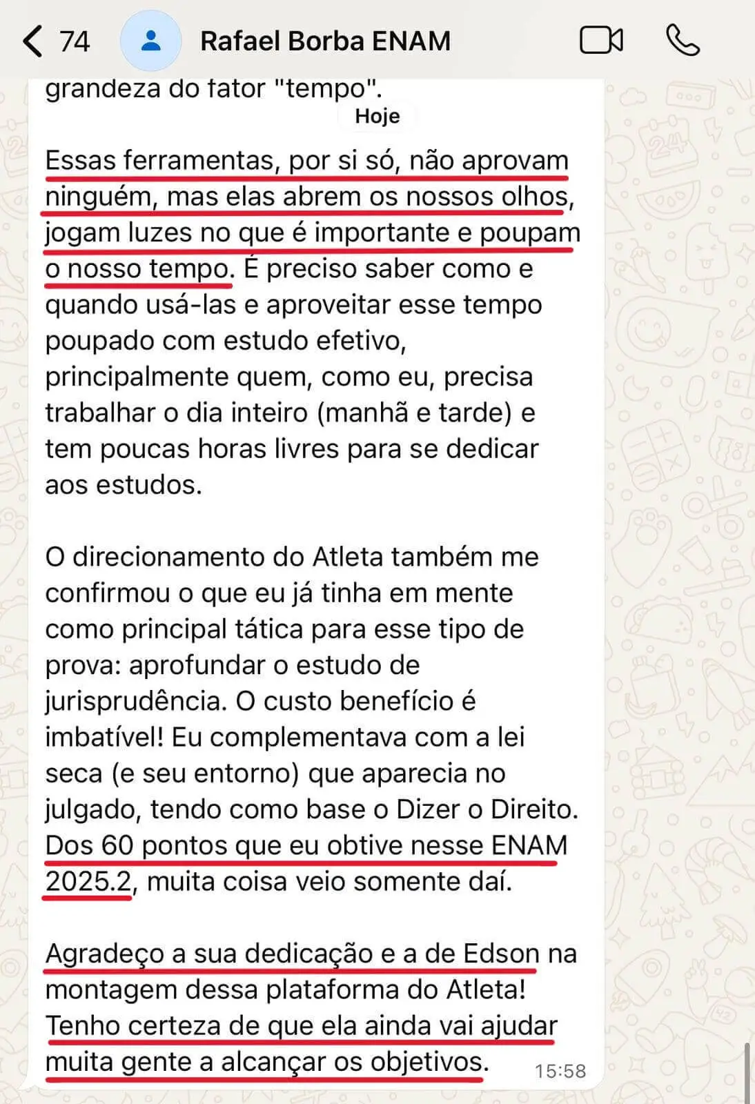 Depoimento Rafael Borba - Aprovado ENAM 4 (parte 2)