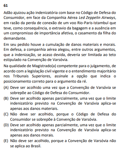 Questão 61 - Civil
