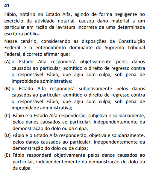Questão 41 - Notarial