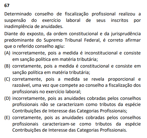 Questão 67 - Constitucional