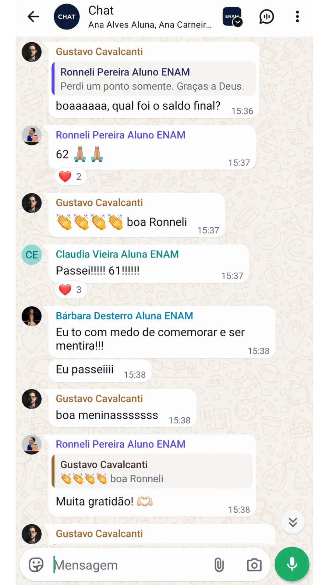 Depoimento dia da Aprovacao ENAM 5 Parte 2 webp