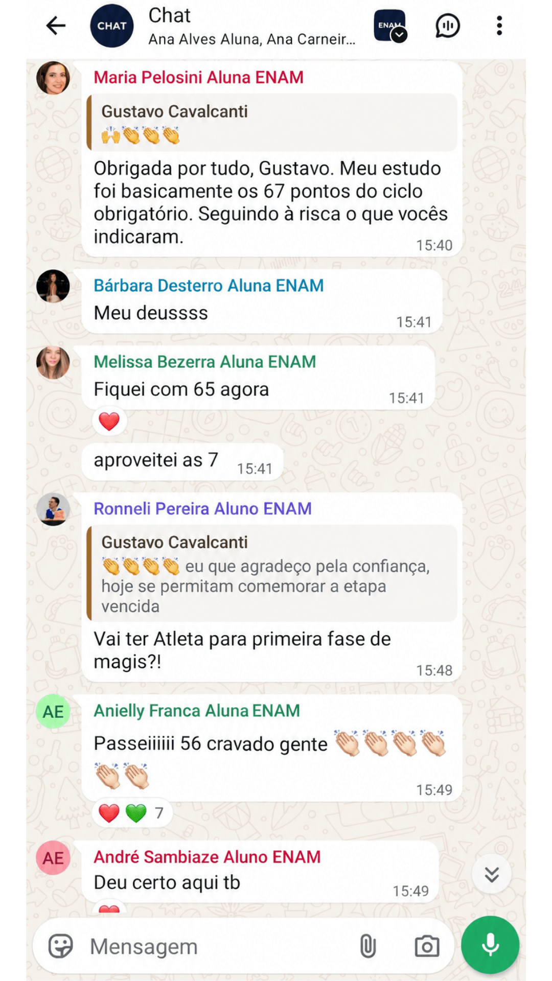 Depoimento dia da Aprovacao ENAM 5 Parte 3 webp