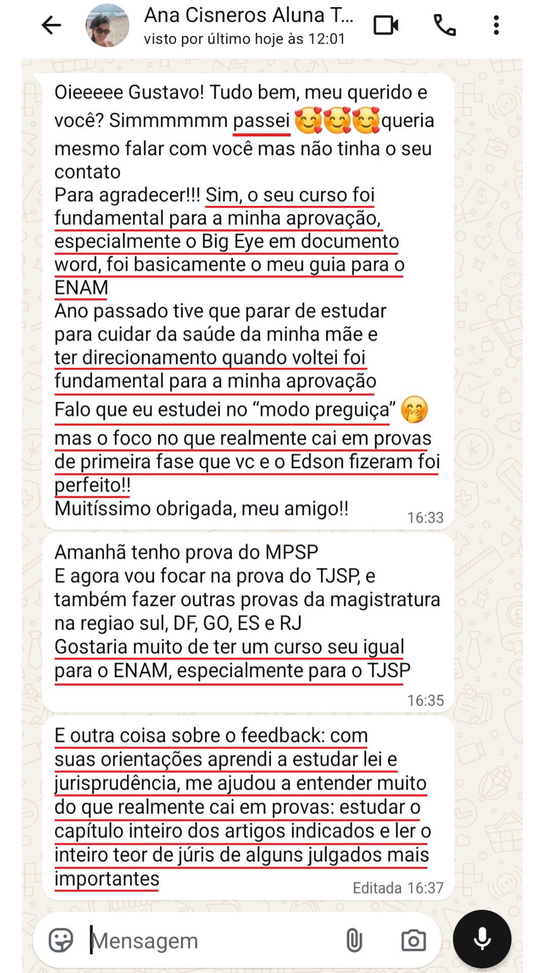 Depoimento Ana Cisneros ENAM 5