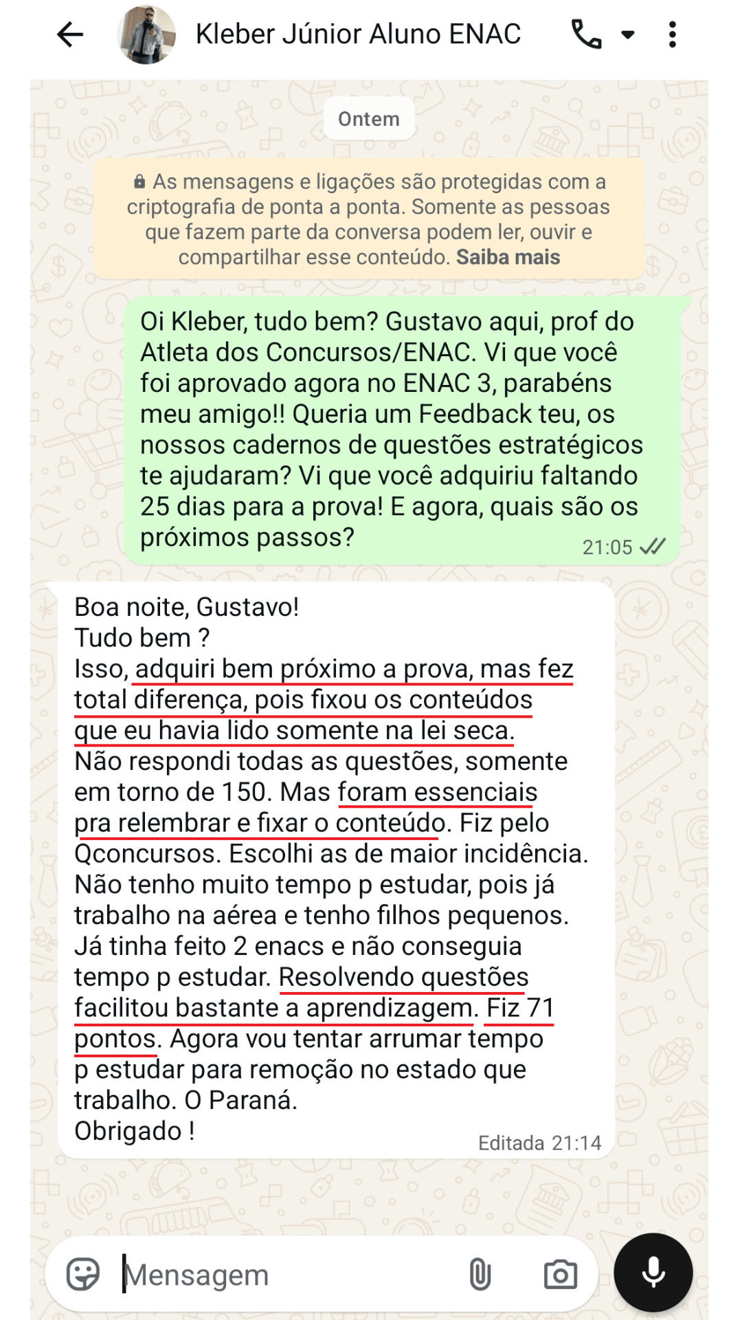 Depoimento Kleber Junior - ENAC