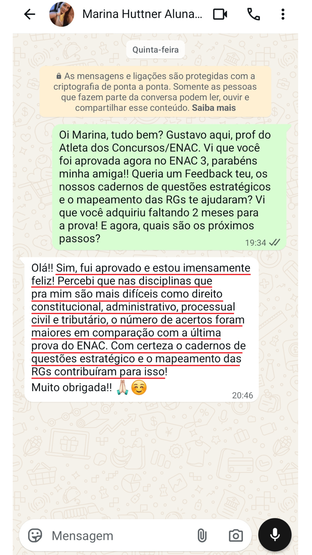 Depoimento Marina Huttner - ENAC