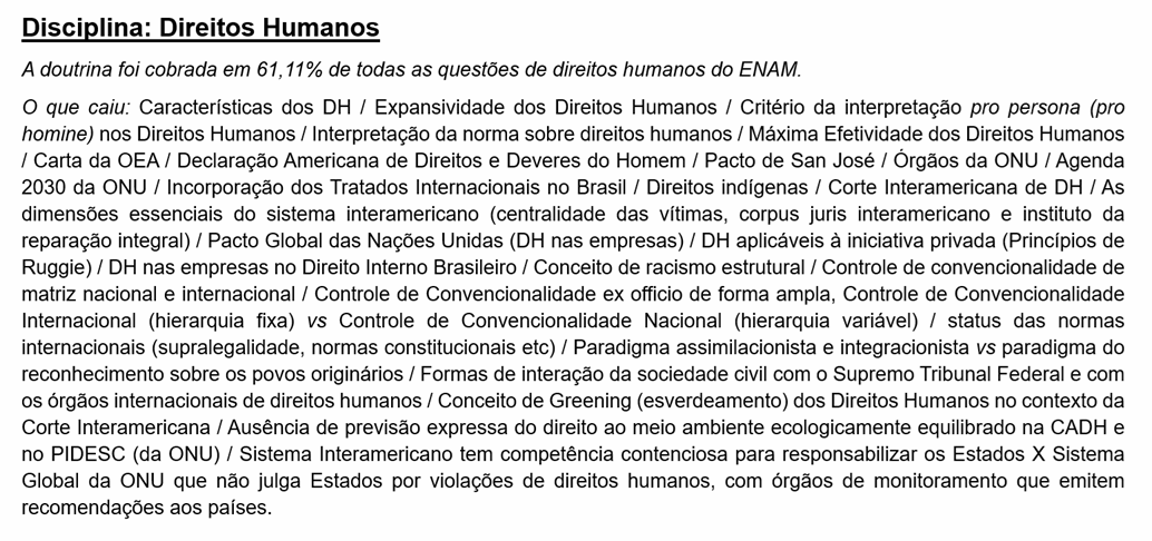 Big Eye: listagem do conhecimento cobrado pelo ENAM nos 134 pontos