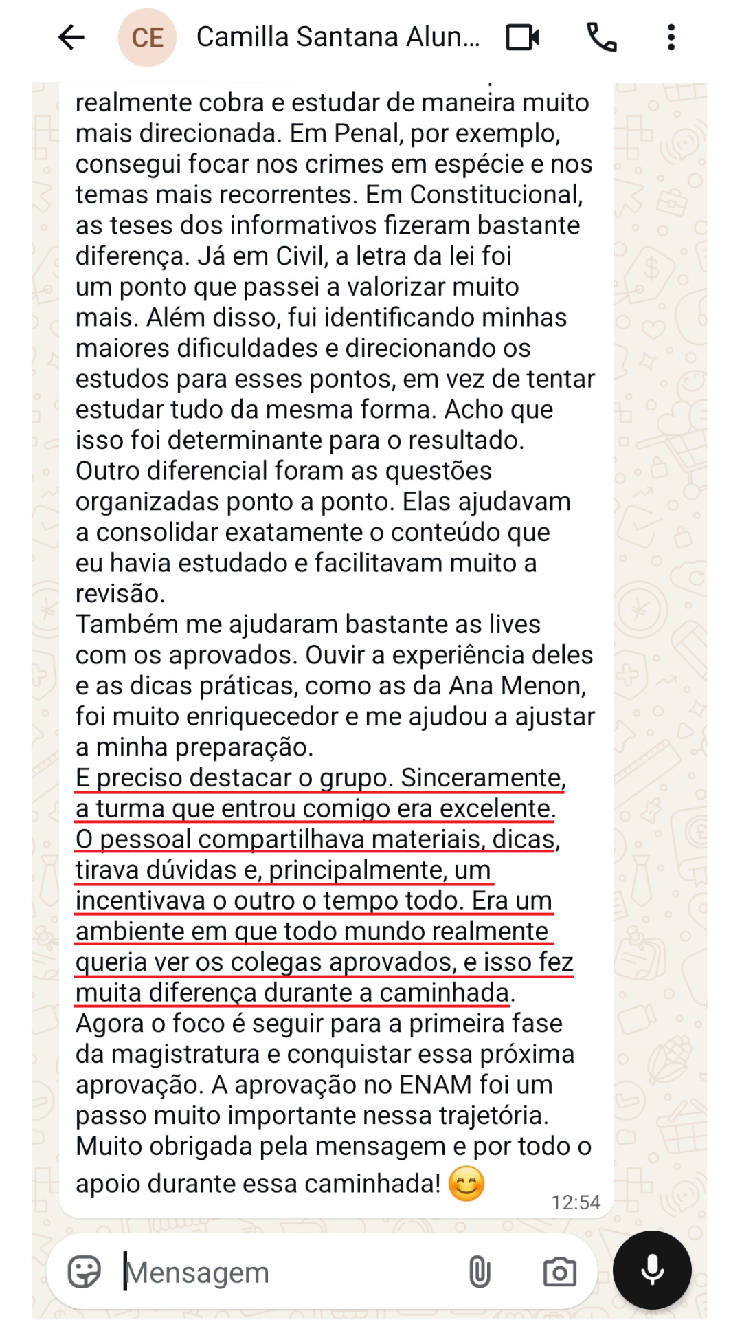 Depoimento Camilla Santana ENAM 5 parte 2