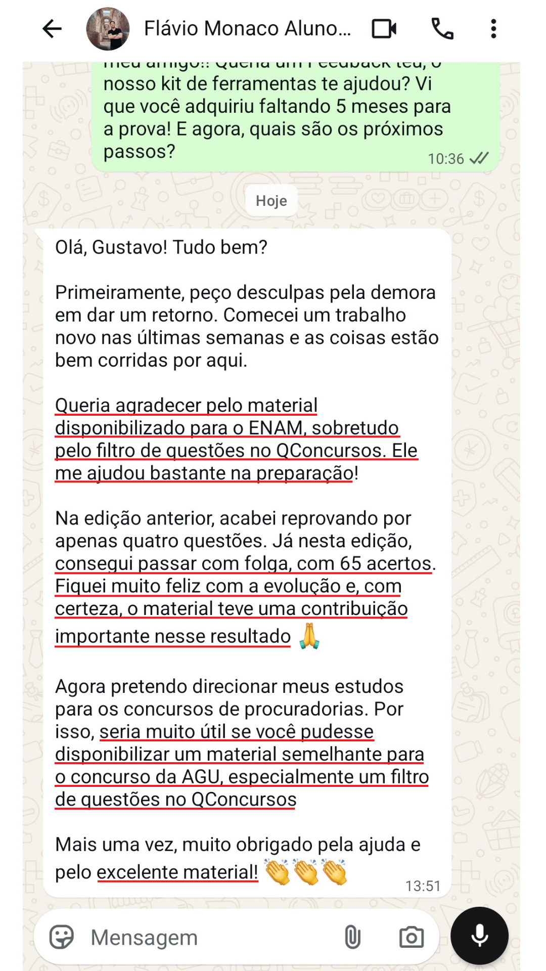Depoimento Flávio Monaco ENAM 5