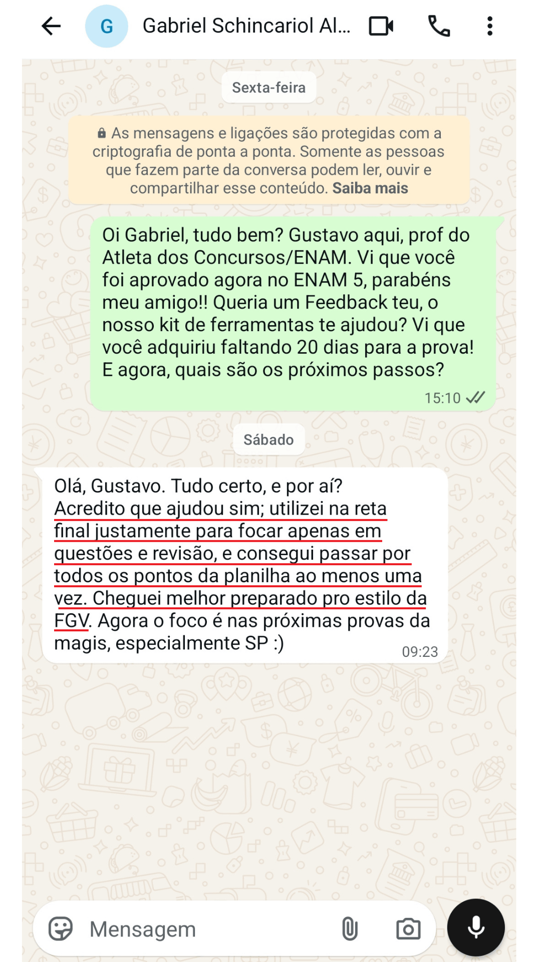 Depoimento Gabriel Schincariol