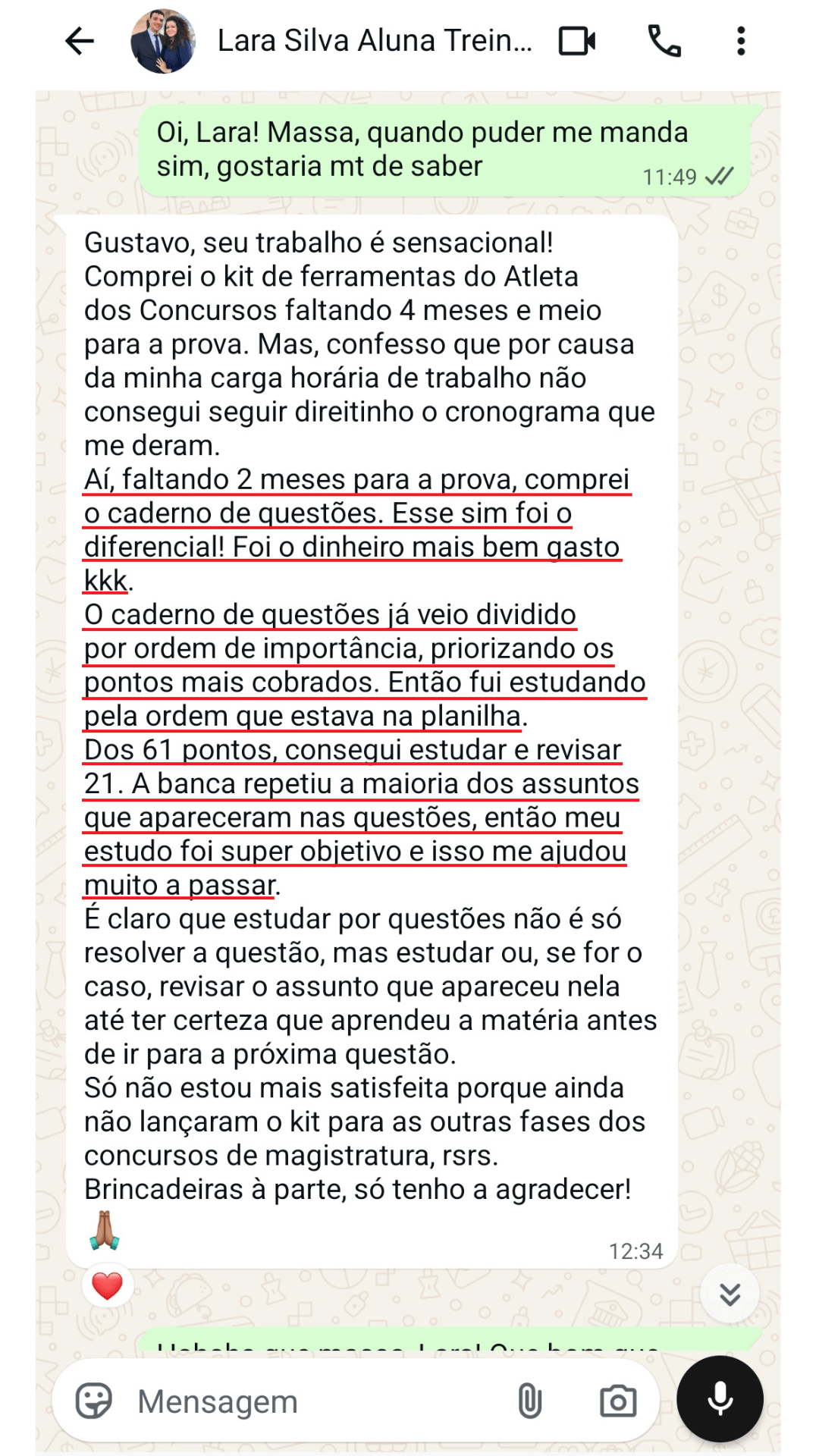 Depoimento Lara Silva
