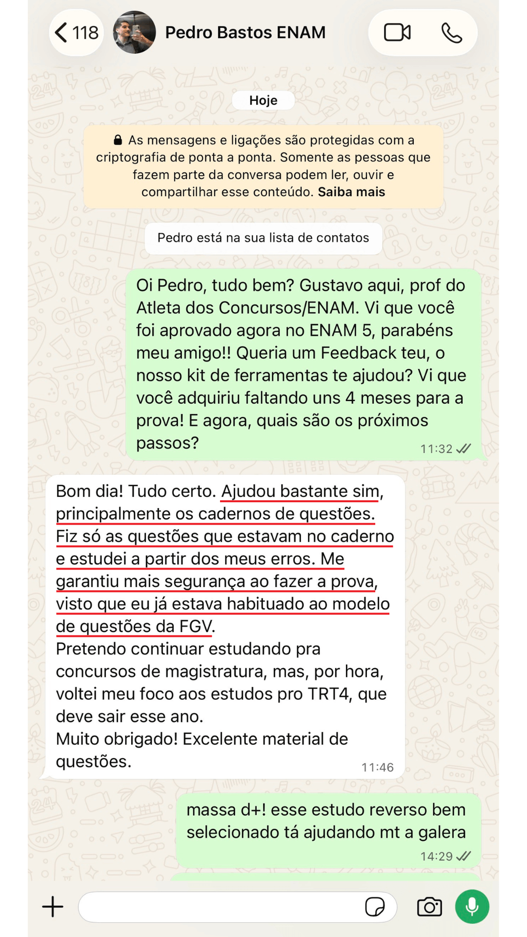 Depoimento Pedro Bastos