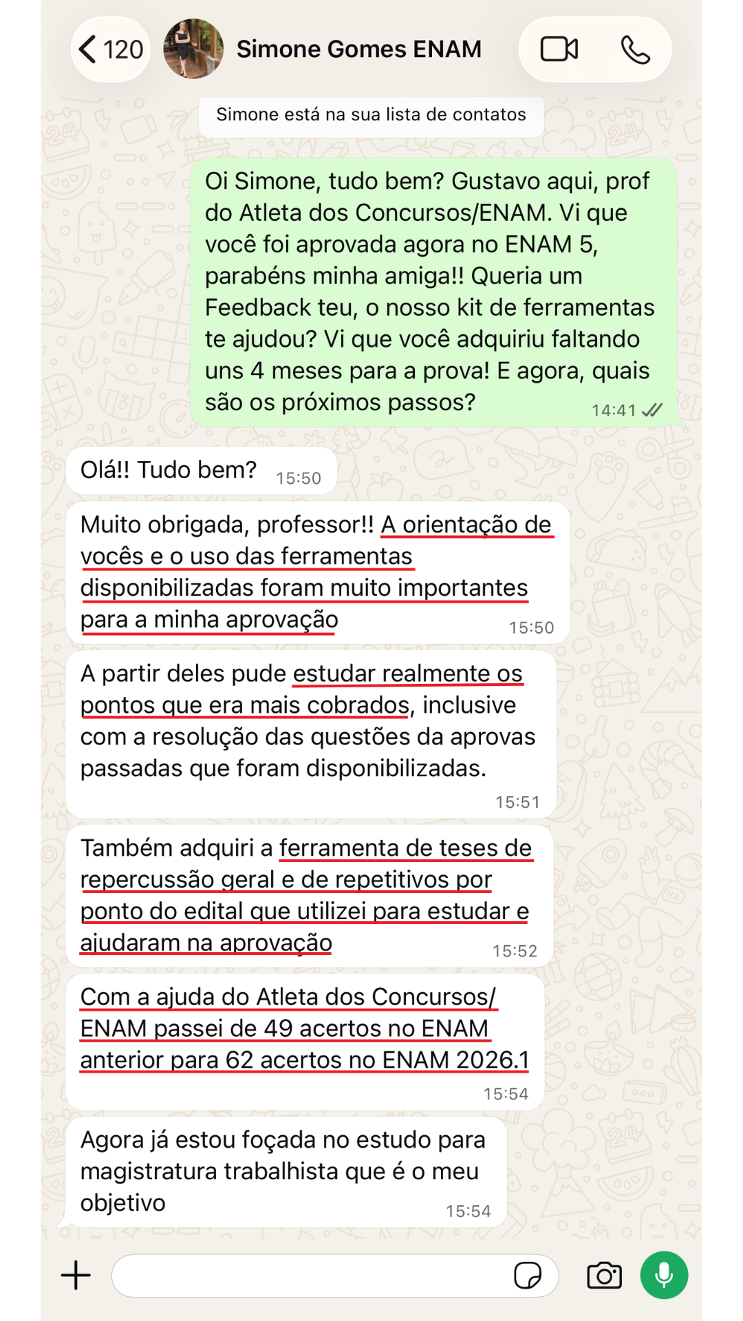 Depoimento Simone Gomes ENAM 5